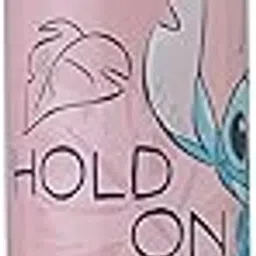 Gluman Steel Water Bottle for Kids | Disney Unica 1000 ml Single Walled Water Bottle | School Water Bottle for Boys | Leak Proof| Wide Mouth Water Bottle | Leakproof (Stitch)-image-0