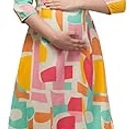zuvino Maternity Dresses for Women || Baby Feeding Dresses with Zipper for Pregnant Women || Plus Size Pregnancy Wear || Maternity Gown for Photoshoot.-picture-11