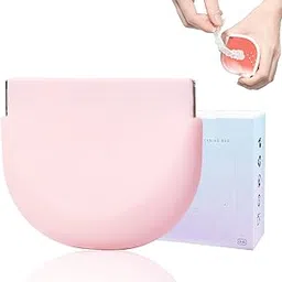 Pink Cute Retainer Case with Vent Holes Food Grade Silicone Retainer Cleaner Case Dental Retainer Holder Case with Lanyard Slim Cool Thin Container Braces Case for Girls Women Kids Boys Men Portable Travel Denture Mouth Guard Aligner Case-image-11