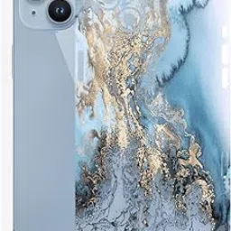 AtOdds - Compatible for iPhone 14 Plus - Mobile Back Skin Sticker - Lamination - Rear Screen Guard Protector Film Wrap (Coverage - Back+Camera+Sides) (Design - Blue Marble)-picture-30
