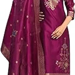 siril Women's Banarasi Rayon Jacquard Straight Kurta Pant with Dupatta, Kurti Set for Woman Set-picture-45