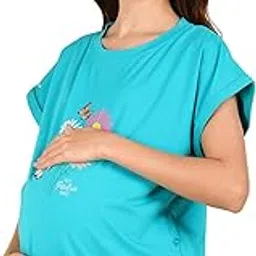 zelena Maternity Zipless Feeding Top for Women | 100% Cotton Pre & Post Pregnancy Top for Pregnant Woman | Nursing Top for Easy Breastfeeding for Mothers-picture-19