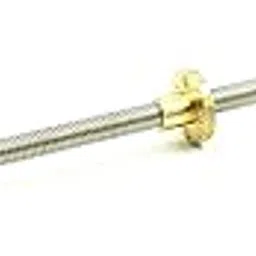 INVENTO 1Pcs 500mm (0.5 mtr) SS304 Threaded Rod M8 8mm OD + M8 nut 1.25mm Pitch 8mm T Nut Brass round Flange Single Nut for 3D Printer CNC Robotics image 1