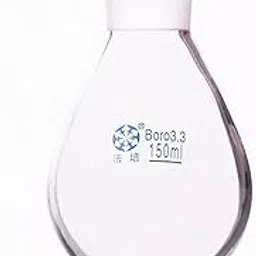 Flask Eggplant Shape,Short Neck Standard Grinding Mouth,Capacity 150ml and Joint 29/42,Eggplant-Shaped Flask-picture-22