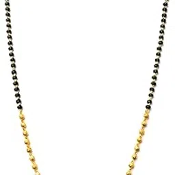 jhb Traditional Tanmaniya Designer Mangalsutra Black Beads Short Chain For Women-picture-17