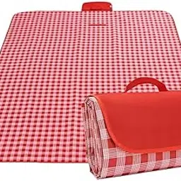 VIX STORE Picnic Mat, Extra Large Waterproof Beach Blanket, 79" x 59" Foldable Washable Picnic Chatai Mat for Adults, Grass Mat Travel Mat for Summer (Red Picnic Mat)-picture-35