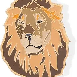 wwf - india WWF-India | Animal Lapel Pin - Lion Face | Metal Enamelled | Unisex Accessory-picture-36