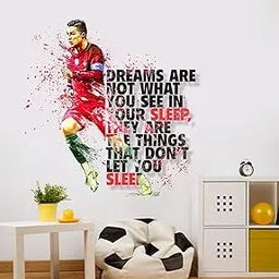 Art Kafe Ronaldo Dreams What You Made of Wall Sticker (Size :- 61 X 61 cm)-picture-46