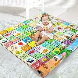 Safe-O-Kid Waterproof Baby Play Mat – Double-Sided Alphabet Learning Mat for Kids | Foldable, Non-Slip, Soft Floor Mat for Crawling & Playing-image-88