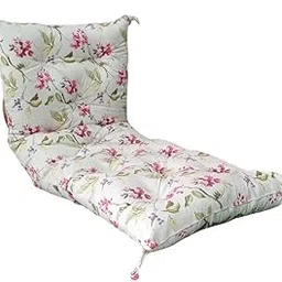 IRA Furniture Cotton Bench Cushion, Pink Floral Print, 180 x 50 cm, 3 Seater with Back Support-picture-54