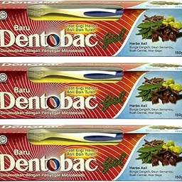 Dentobac Gel Toothpaste Long-Lasting Fresh Breath, White Teeth, Anti-Cavity & Anti-Plaque, 12-Hour Freshness, Activ Germ-Kill Formula - (150g, Pack of 3)-image-0