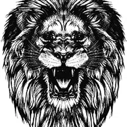 Simply Inked Majestic Lion Semi-Permanent Tattoo Designer Semi-Permanent Tattoo for Girls Boys Men Women waterproof Sticker Size: 4.4 x 7.2 inch l Blue Black l 2g-picture-24