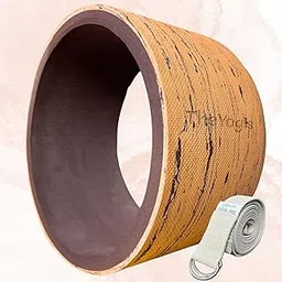 The Yogis Yoga Wheel For Men & Women | Big Circle Wheel For Abs, Home Training, Deep Tissue Massage, Back Pain, Stretching, Back Bends,Sweat Resistant | 13x6.5 inch (Brown)-picture-11