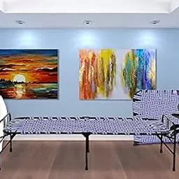 ARTEMIST Single Folding Bed Cot Space Saving Heavy Duty Portable Foldable Bed Frame Slat, Perfect Replacement Of Box Spring Bed, Sturdy Metal Bed Frame Size:3X6 Feet (Modern Bed)(Multicolor)(Painted)-picture-18