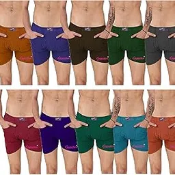 cupatex Mens Multicolour Two Pocket Premium Cotton Underwear for Men Pack of 10-picture-36
