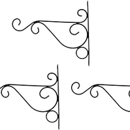 VELURA 3pcs Iron Plant Hanger Hook Bracket Home Garden Flower Pot Bracket Black|3 Pieces Plant Pot Hanger Bracket| Plant Hooks & Hangers| Yard, Garden & Outdoor Living-picture-14