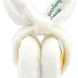 Adorable Cute Bunny Ear Foldable Earmuffs for Women & Girls with Embroidered Ears – Soft Furry Winter Ear Warmers | Warm & Cozy Faux Fur Earmuffs for Cold Weather-image-0