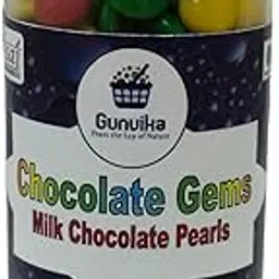 Gunvika Chocolate Gems Munchies | Choco Buttons in Bright Colour | Chocolate Snacks For Cake Decoration Kids Toffee Mouth freshener (200 gm)-picture-52