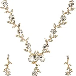Latest Stylish Design Fancy 18k Traditional Necklace Jewellery Set for Women (12054s) (Gold)-image-61