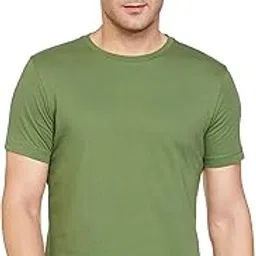 amazon brand - symbol Men's Solid Cotton T Shirt | Round Neck | Half Sleeve | Plain-Regular Fit (Available in Plus Size)-picture-68