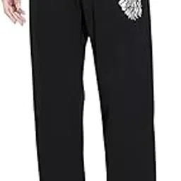 samfor Men's Relaxed Fit Joggers with Bold Lion Design | Stylish Casual Track Pants-picture-24