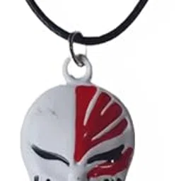 offo Bleach Anime Inspired Locket with Double Bands Beautifully Designed Whit Mask Pendant Necklace, ideal gift For Boys, Men and Women image 1
