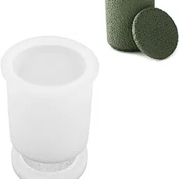 RKPM HOMES Round Candle Holders Resin Mold I Concrete Nature Rough Texture Silicone Casting Mould with Lid I for DIY Handmade Art Crafts Jewelry Storage Box Trinket Container Home Décor (Long)-picture-28