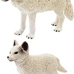 2PCS Wolf Toy, Arctic Wolf Figurine for Kids and Animal Lovers, Educational Animal Model for Cognitive Learning and Parent-Child Interaction, Collectible Wolf Statue for Home Decor-picture-11