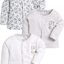 baby go Baby'S 0-3M,3-6M,6-9M,9-12M Full Sleeves 100% Pure Cotton T-Shirt Combo Pack Of 3 (White-Mellange)-picture-16