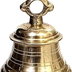 Purpledip Brass Hanging Bell: Home Temple Or Nautical Chime with Deep Resonating Sound (11004)-picture-18