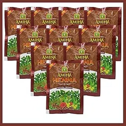 Amina Henna Unisex Natural Hair Color Mehndi (Pack of 10, Natural Brown)-image-16
