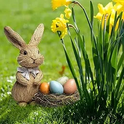 CALANDIS™ Easters Rabbits Egg Yard Stake 2D Lawn Decoration for Gardening Outside Path | Plaques & Signs | Home Dacor-picture-58