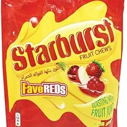Starburst Fave Reds Fruit Chews Candy Bursting With Fruit Juice With No Artificial Colors or Flavours 127g (UAE)-picture-24