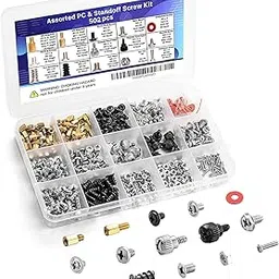 502Pcs Computer Screw Assortment Kit - Standoffs Screws for HDD Hard Drive, Fan, Chassis, ATX Case, Motherboard, Case Fan, Graphics, SSD, Spacer - DIY PC Installation and Repair Set-picture-14