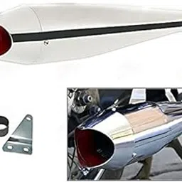 Dhe Best SIL83 Bike Shark Silencer Exhaust with Glass Wool/Filter Full Chrome Silencer for RE Classic 350-picture-30