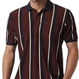 peter england Men's Striped Regular Fit T-Shirt-picture-45