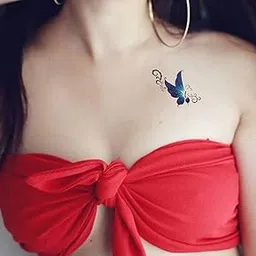 Temporary Tattoo Stickers for Men, Women, Boys & Girls Waterproof Tattoo Stickers Flowers Butterfly Stars angle wolf Armband words 3D Realistic Tattoo Stickers X-339 Size 60mmX105mm-image-49