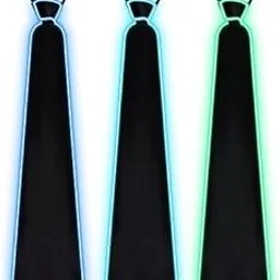 Crackles Light Up Neck Tie for Men, Glow in under UV Light Necktie, Light Up Neon Ties, Costume Accessory for Disc Party, Night Show.Random Color Pack of 1-picture-14