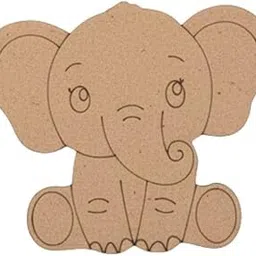 1 Pc MDF Wooden Elephant Animals Cutouts for Kids Crafts Pre-Marked DIY Painting Kit for Art Projects Home Décor & School Activities with Sketch Colour-image-54