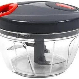 Chopper for Kitchen Use 450ml ? Plastic Vegetable Hand-Pull Food Chopper with 3 Stainless Steel Blades Compact Durable & BPA-Free Manual Kitchen Tool fo |Style - 75 for Home and Kitchen-picture-19