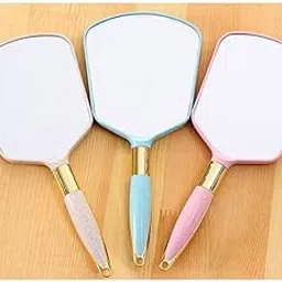 bnf® PVC Handheld Makeup Cosmetic Mirrors for Vanity Home Salon Travel Beige Health & Beauty | Makeup | Makeup Tools & Accessories | Makeup Mirrors-picture-48