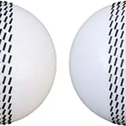 BOLDUP Cricket Rubber Practice Ball, Pack of 2, White, 10 cm Diameter-image-79