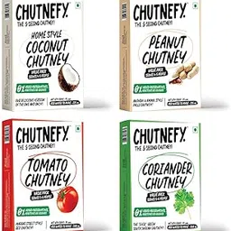 Chutnefy - 5-Second South Indian Breakfast Combo Chutney - Pack of 4 Each Pack Serves (5-6) | Coconut, Peanut, Tomato & Coriander| Home Style Delicious & Ready-to-Eat Chutneys-picture-40
