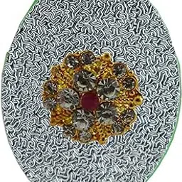 Handmade Fancy Stone stud Work Saree pin Brooch for Women Jewellery Latest Stylish Crystal Unisex Floral Shape Brooch for Women/Girls (sku-bro2623)-image-81