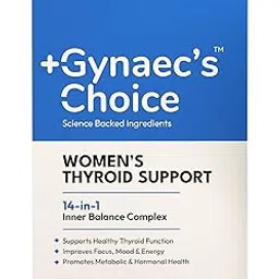 Women’s Thyroid Support | Supports Hormonal Balance, Metabolism & Energy | 60 Veg Capsules-image-0