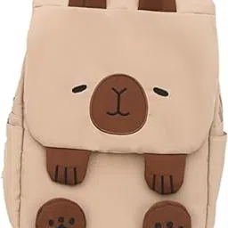 Cute Capybara Backpack Lightweight Bookbag For Outdoor Activities Work Khaki | Womens Handbags & Bags-image-75