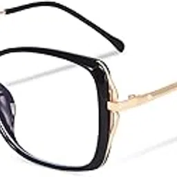 Poshh Eyewear Zero Power Blue Light Blocking Anti Glare Computer Glasses For Women | Anti Glare Glasses | Butterfly Transparent Cateye Glasses For Girls | UV Protection Glasses |-image-80