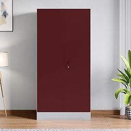 GODREJ INTERIO Almirah Slimline 2-Door Steel Almirah, Cupboard for Clothes (Russet), 1-Year Warranty, 1 Locker, 4 Shelves-picture-0
