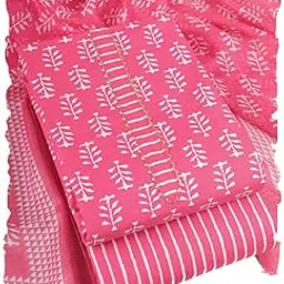 sun fashion and lifestyle Women's Cotton Blend Unstitched Printed Salwar Suit Dress Material-picture-34
