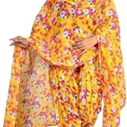 KHEEAA Fashion's Womens Cotton MULTI FLOWER 05 Printed Patiala Salwar with Matching Dupatta (Free Size)-picture-23